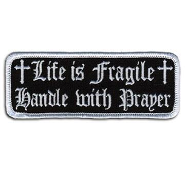 Life Is Fragile Patch - Eagle Leather