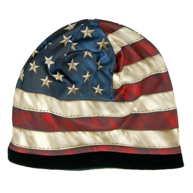 American Flag Beanie - Eagle Leather