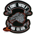 Lone Wolf No Club: Heat-sealed backing for easy iron-on application