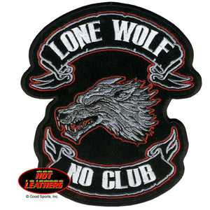 Lone Wolf No Club: Heat-sealed backing for easy iron-on application