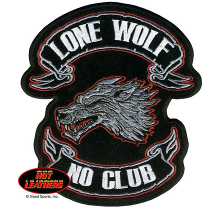 Lone Wolf No Club: Heat-sealed backing for easy iron-on application