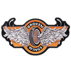 Broken Wings Patch Orange White and Black 4 Inch: Description
All patches feature a heat- sealed backing