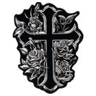 Cross and Roses: Description
The Cross and Roses Patch features a highly detailed cross and roses design and has heat sealed 