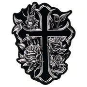 Cross and Roses: Description
The Cross and Roses Patch features a highly detailed cross and roses design and has heat sealed