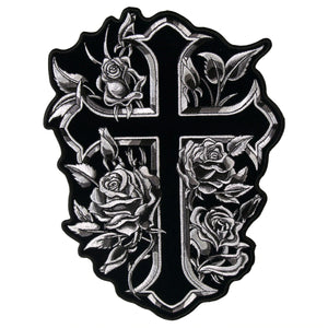 Cross and Roses: Description
The Cross and Roses Patch features a highly detailed cross and roses design and has heat sealed 