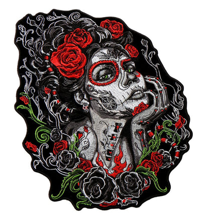 Sugar Skull Woman: Description
A beautiful original design of a Sugar Woman looking seductively at the viewer with heat seale