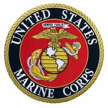 US Marine Corps Red: 3 inch  by 3 inch United States Marine Corps Logo Military Patch