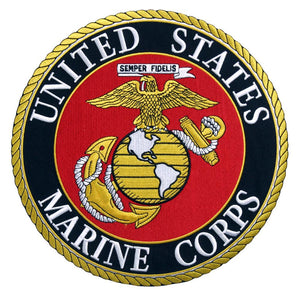 US Marine Corps Red: 3 inch  by 3 inch United States Marine Corps Logo Military Patch