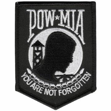 Pow Mia Patch: Description
All patches feature a heat- sealed backing
