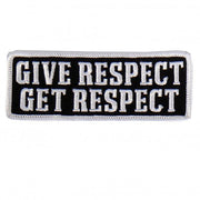 Give Respect Get Respect White Border Patch: Description
Give Respect Embroidered Patch with heat sealed backing