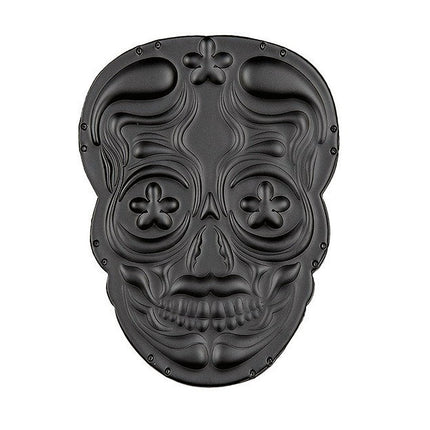 Patch Sugar Skull Leather Black 4.5 Inch x 3.5 Inch