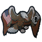Patch American Eagle: Features:

Size: 8" x 10"
Material: Polyester, Rayon
Care: Machine washable can be ironed on most fabri
