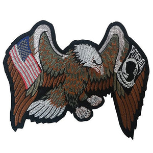 Patch American Eagle: Features:

Size: 8" x 10"
Material: Polyester, Rayon
Care: Machine washable can be ironed on most fabri