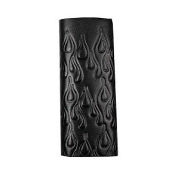 4" Embossed Flames Black - Eagle Leather