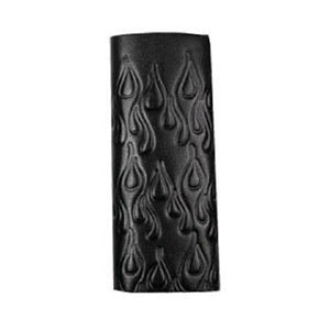 Hair Glove 4" Embossed Flames: Description
The ingenious design of Hair Gloves keeps your ponytail free from knots and tangle