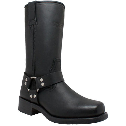 Ladies Harness Boot: Features:

12" Black Heavy Duty Full Grain Oiled Leather Upper
Neoprene Oil-Resistant Sole &amp; Heel
Cu