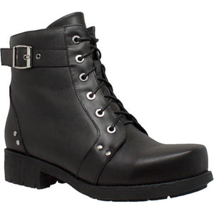 Ladies 6" Zippered Boot Bk: Description
This 6 inch black biker boot, built for comfort, durability, and traction control sol