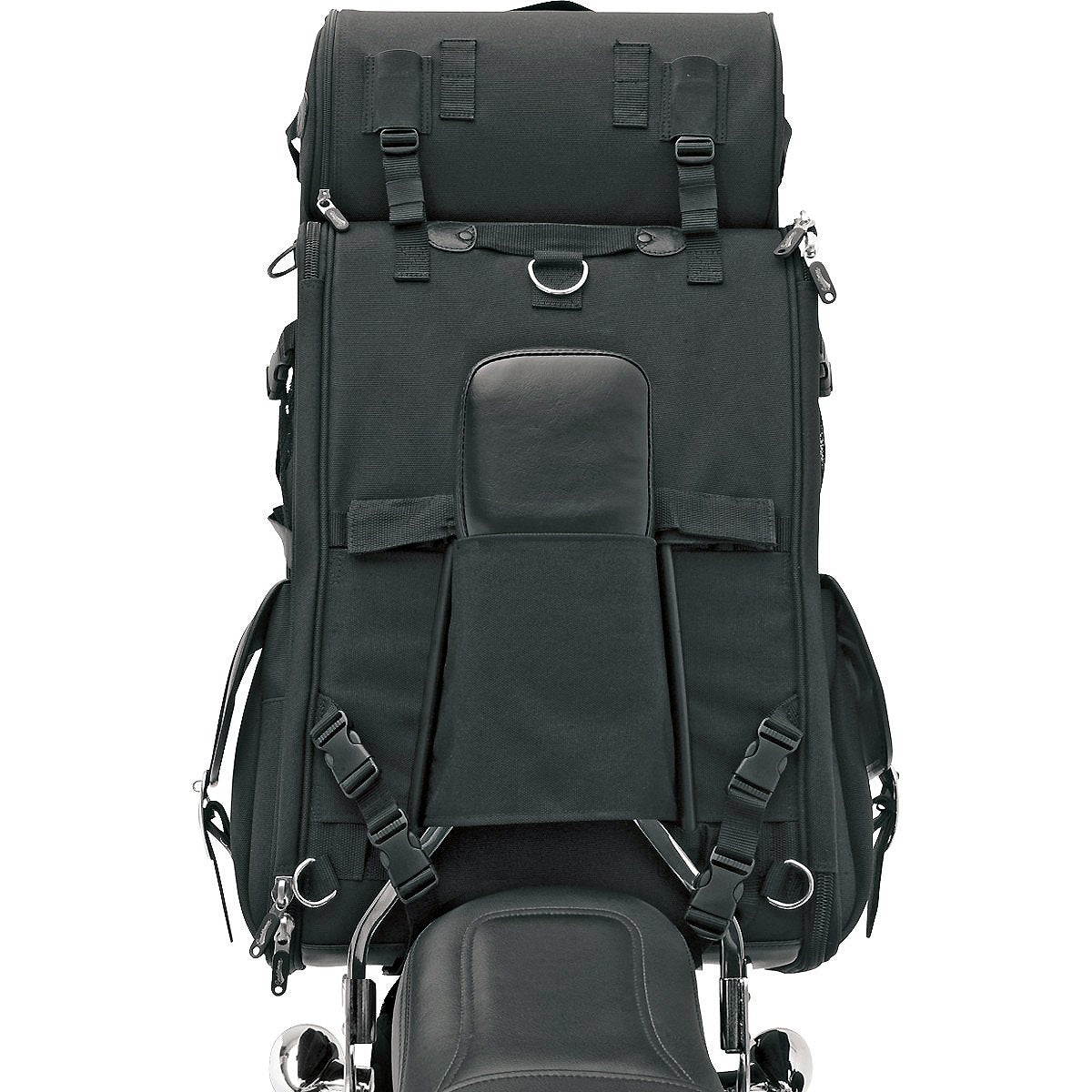 Saddlemen DLXSissy Bar Bag: S3200DE Expandable Sissy Bar Bag:Product Overview (HD)Universal Mounting - Saddlemen's Universal