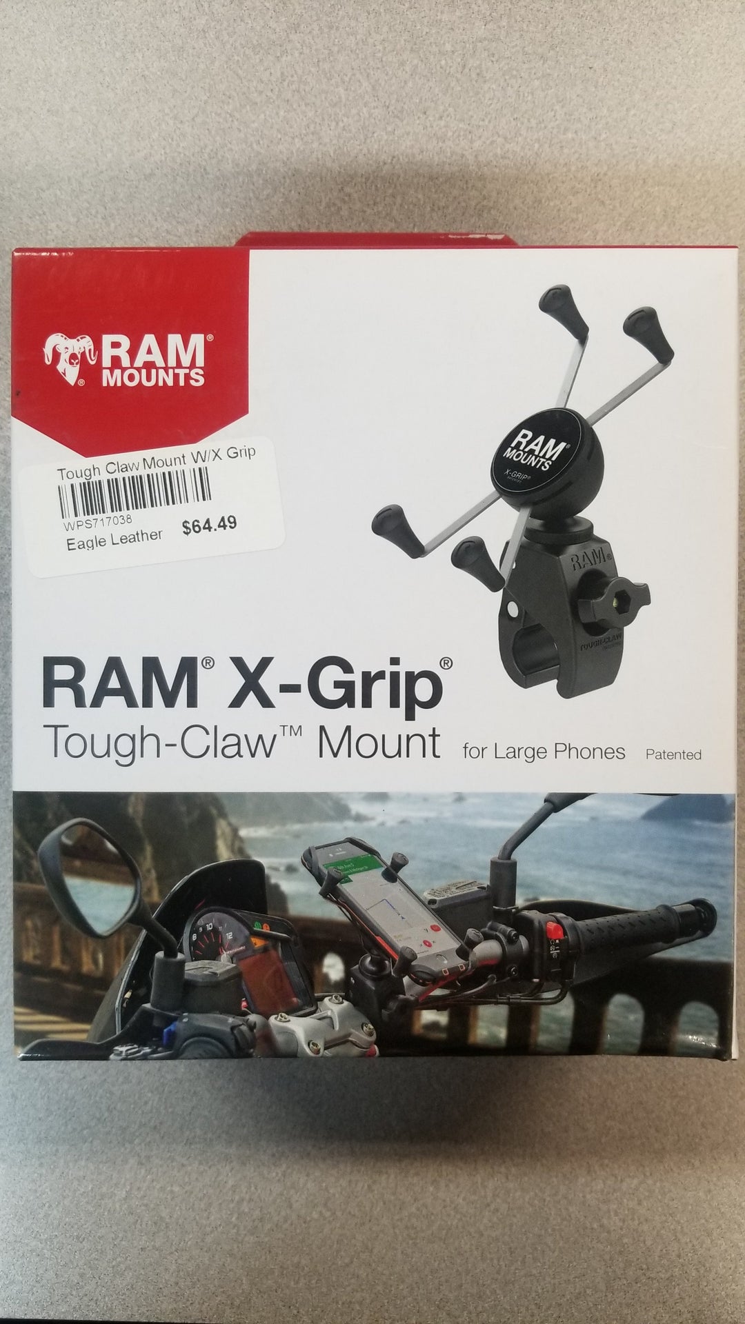 RAM® X-Grip® Large Phone Mount with Low-Profile Small Tough-Claw™