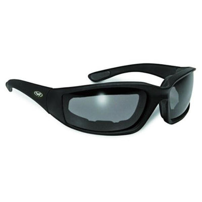 Global Vision Kickback 24 Sunglasses - Matte Black Frame & Clear to Smoke Lens - Eagle Leather