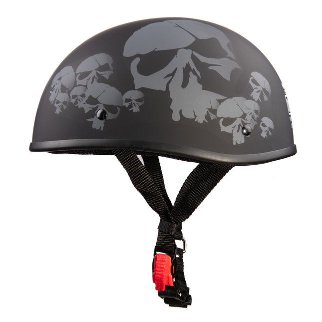 beanie biker helmets WCL Beanie Skull Half Helmet – Matte Black – Eagle Leather