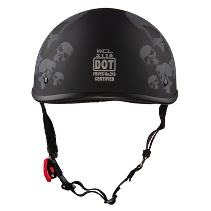 Beanie Helmet Graphic: Description
All of our motorcycle helmets are FMVSS 571