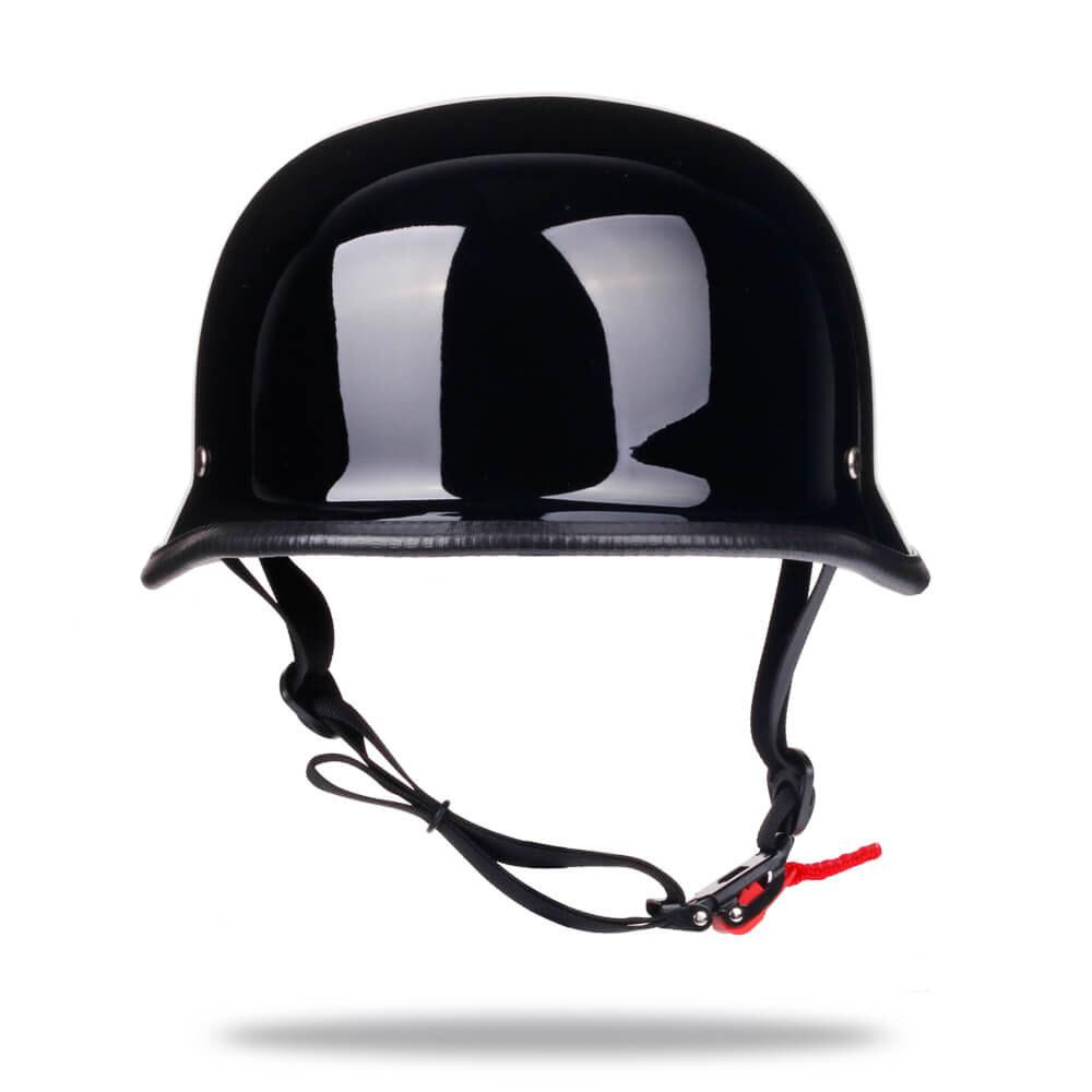 beanie style motorcycle helmet Highway 21 9mm German Beanie Helmet Gloss Black / XS