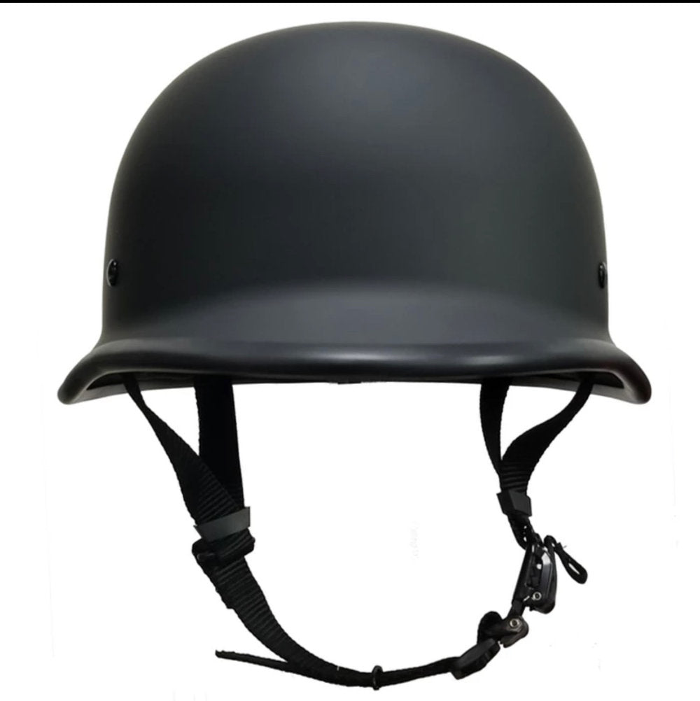 german motorcycle helmet near me WCL German Beanie Half Helmet – Matte Black – Eagle Leather