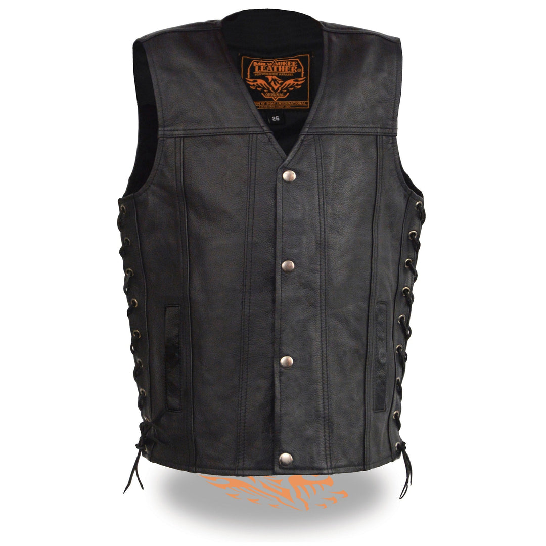 Milwaukee Leather Youth Sized Side Laced Vest - Eagle leather