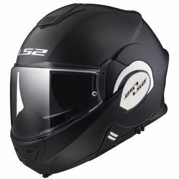 LS2 Valiant Full Face 399 Modular Helmet - Matte Black - Eagle Leather