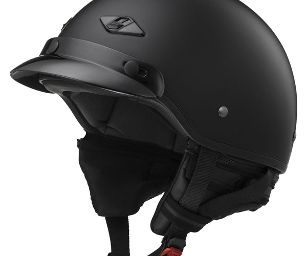 ls2 bagger murica eagle helmet LS2 Bagger HH568 Half Helmet – Matte Black – Eagle Leather