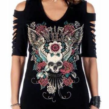 Devilish Cuts Black: Devilish Design with Sleeve Cuts
Features

Plus sizes available