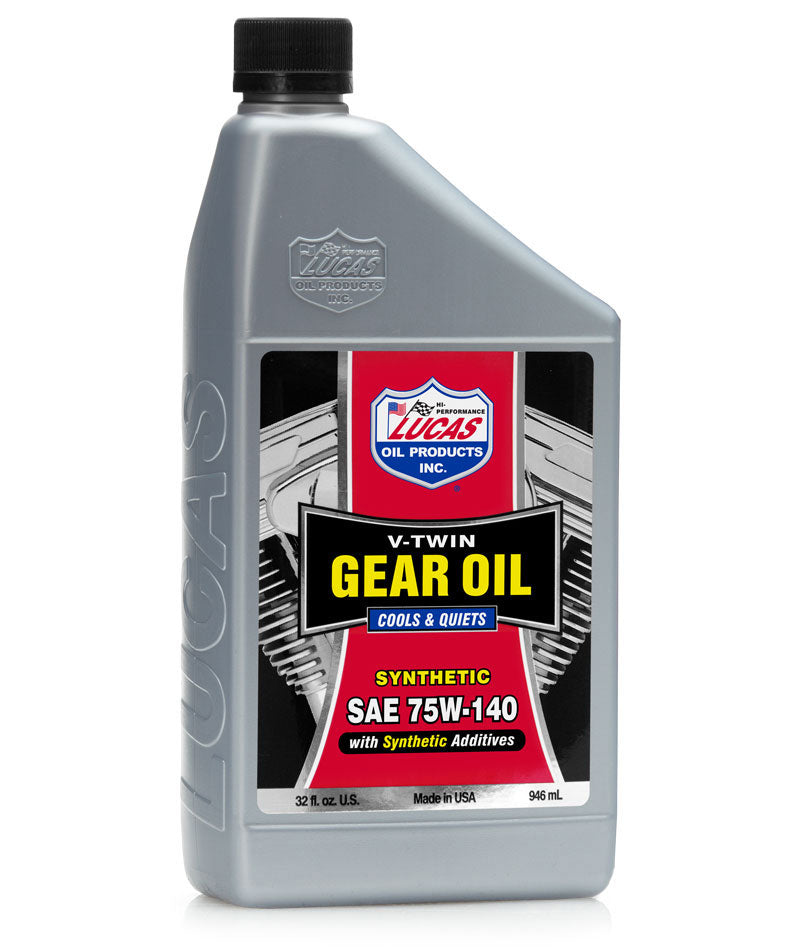 75w140 synthetic gear oil Lucas 10791; V-Twin Gear Oil Synthetic 75W-140 1qt