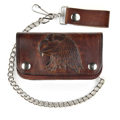Antique Biker Wallet Eagle - Eagle Leather