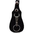 Key Ring Leather Basket Weave Backing