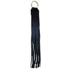 Fringed Key Ring Black: Leather fringe keychain