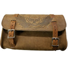 Tool Pouch Skull With Wings Brown
