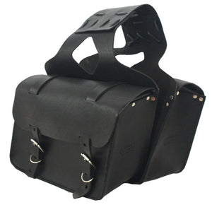 Small Slant Saddlebag 44S Black: Small Palin Slanted Saddle Bags Made in the USA