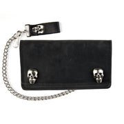 6" Biker Wallet W/Skull Snaps: Features:

Skull Snaps
12" Detachable Chain
I