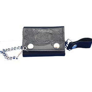 Tri-Fold W/ Chain Embossed Black