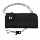 USA-Made Side Snap Wallet With Buffalo Snap Black: *Bufalo Snap Closure*12” Detachable Chain w/ Trigger Hook*I