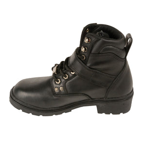 Ladies Lace Up Boot With Buckle: Full Grain Premium 2