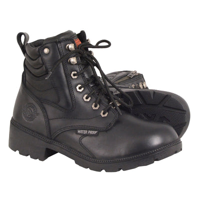 Ladies WP Side Zipper Boot Blk - Eagle Leather