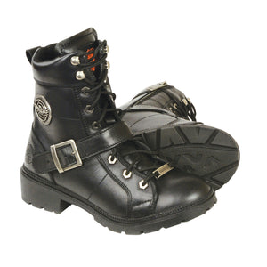 Women's Side Buckle Wide Boot: Full Grain Premium 2
