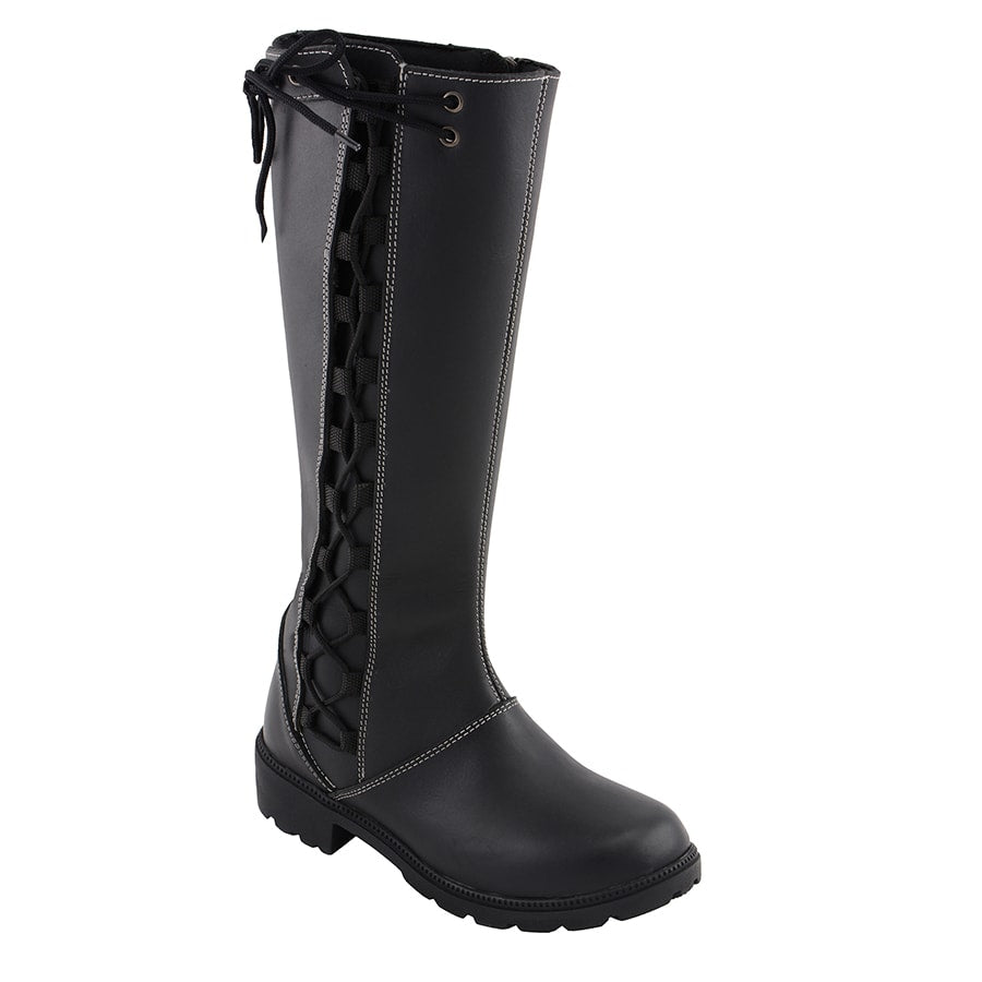 Women's Lace Side Tall Boot: Full Grain Premium 2