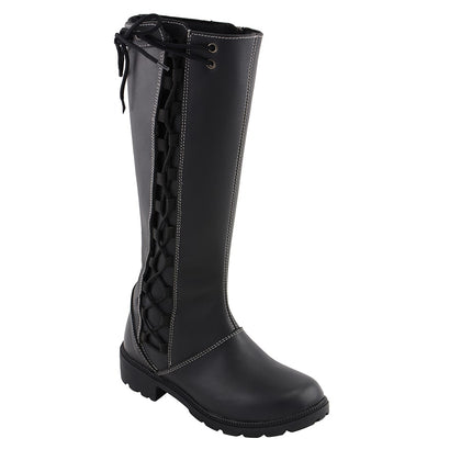 Women's Lace Side Tall Boot: Full Grain Premium 2