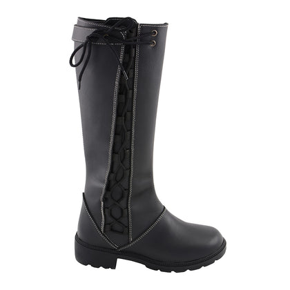 Women's Lace Side Tall Boot: Full Grain Premium 2
