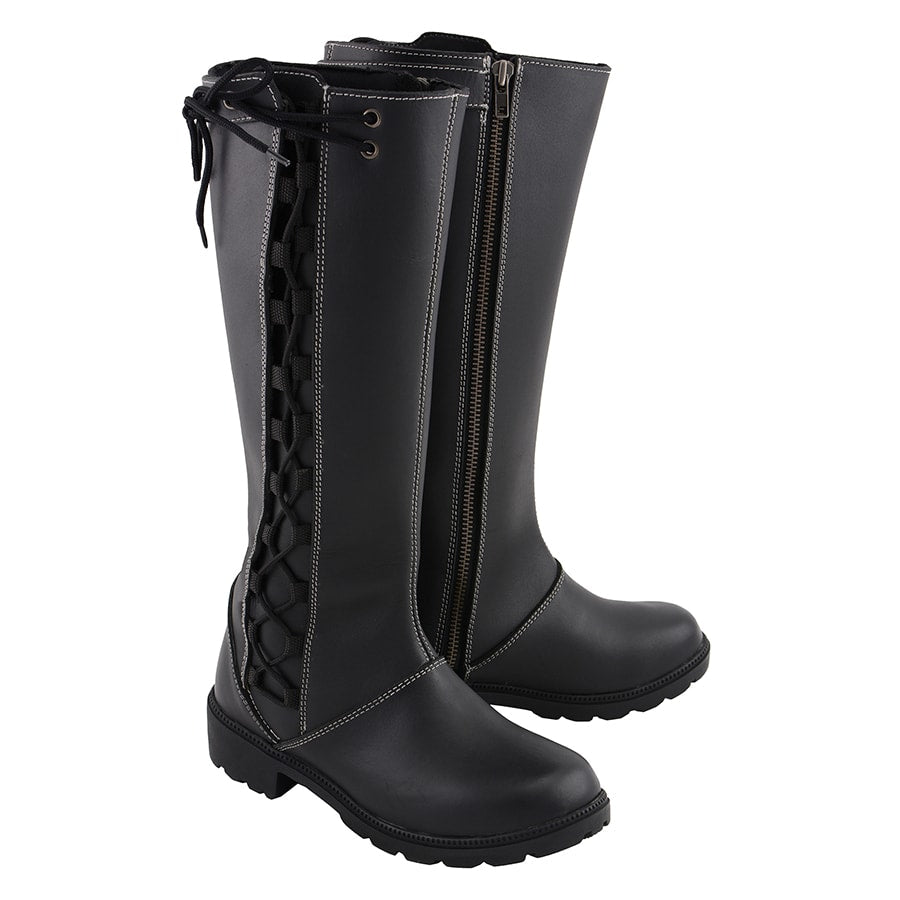 Women's Lace Side Tall Boot: Full Grain Premium 2