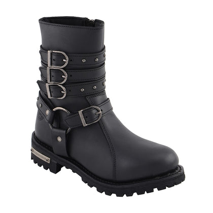 Women's 9" 3 Buckle Harness Boot: Full Grain Premium 2