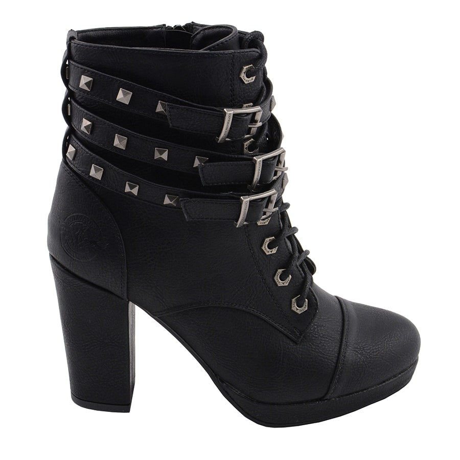 Ladies Lace to the Toe Boots: Features:

Women's Lace to Toe Boot
Synthetic Leather Upper
Anti-Slip Bottom, Platform Heel
Cro